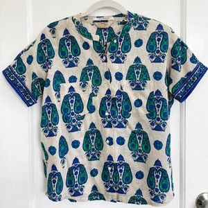 Vintage Maison Short Sleeve Paisley Top